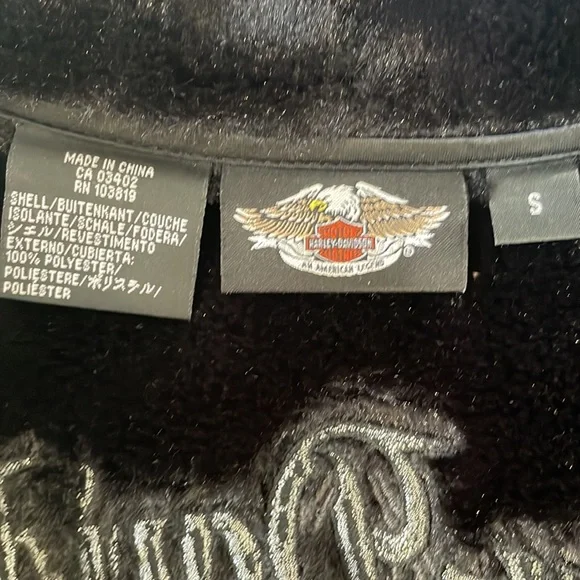 Harley Davidson Suede Faux Fir Jacket